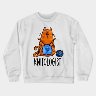 Knitologist (Ginger Kitty) Crewneck Sweatshirt